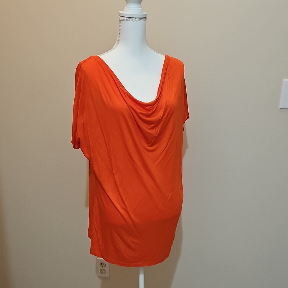 Old Navy Orange Relaxed Draped Blouse